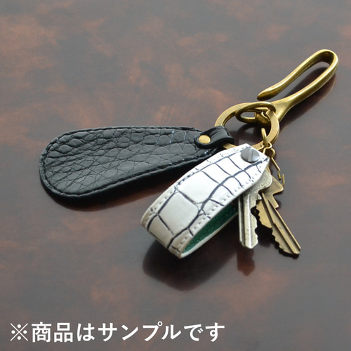 クロコダイル革キーケース 4連キーケース (クロコダイルエンボスレザー) 【apo-16ec