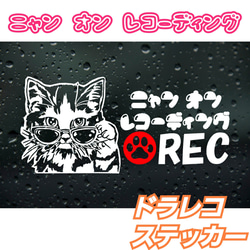 ニャンオン レコーディング　ドライブレコーダーステッカー 1枚目の画像