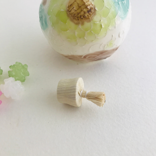 イッチン向日葵のコロコロ振り出し 限定の一点物 金平糖入れ お抹茶の