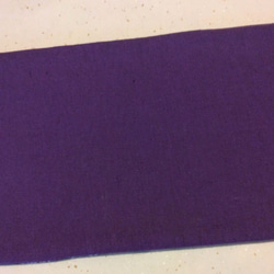 【新品】綿半幅帯･有松絞と無地パープル　紫陽花蝶々　浴衣帯･リバーシブル 10枚目の画像