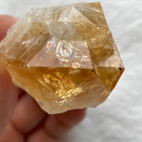 11月誕生石 虹入り シトリンポイント 原石 黄水晶 浄化用にも 立体