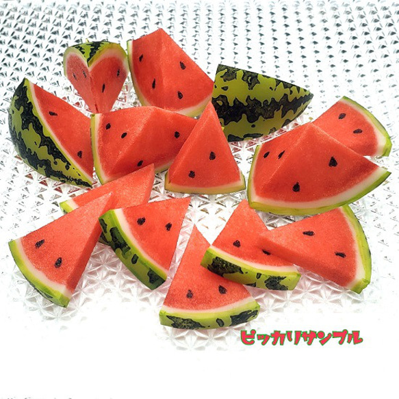 スイカ大サイズ☆リアルな食品サンプルのフルーツイヤリング 10枚目の画像