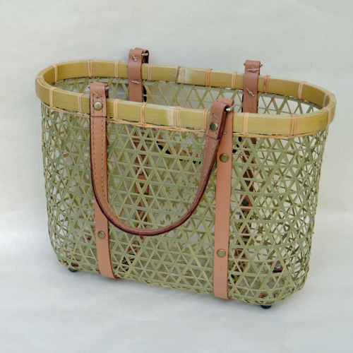 竹かごバック 麻の葉編み かごバッグ Basketry 通販｜Creema(クリーマ) 14345618