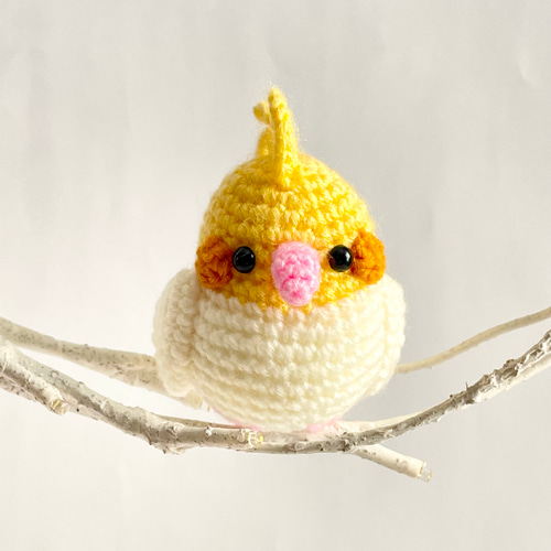 オカメインコの編みぐるみ