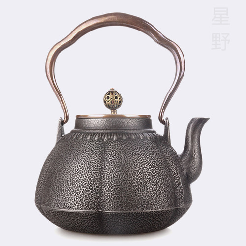 鉄器 砲口 鉄瓶 提梁壺☆ 対応 鉄やかん 鉄分補給 鉄びん☆1.2L