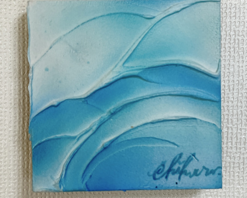 原画/1点物】手のひらアート: 波／Blue 絵画 C: Colors 通販 14345898