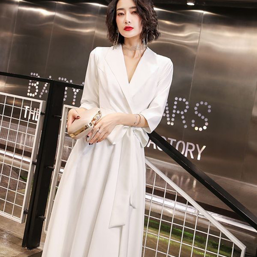 パーティードレス 20～50代 結婚式 ワンピース 大きいサイズ 袖あり