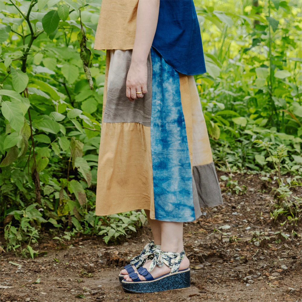 パッチギャザースカート/三河織物