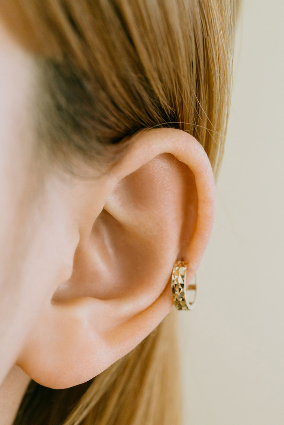 14K金 ゴールド 耳 鼻 軟骨 ニップル ヘリックス トラガス メンズ レディース フープ ピアス リング イヤリン 7枚目の画像