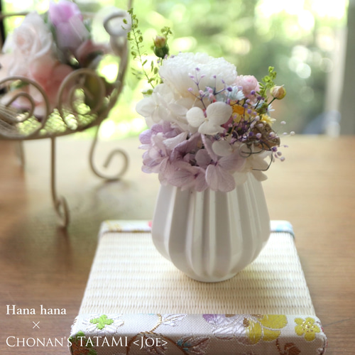 和花プリザアレンジメント＆ミニ畳セット（乳白色）｜ひな祭り・母の日