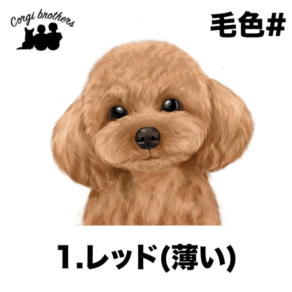 【 トイプードル 水彩画風 毛色8色 】　マグカップ　お家用　プレゼント　犬　うちの子　犬グッズ　プレゼント 2枚目の画像