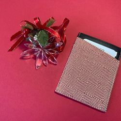 カードケース 薄型 スリム キュッシュレス 両面カードケース　ざざんざ織 2枚目の画像