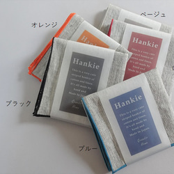 顏色選擇/棉麻手帕&lt;細條紋HANKIE&gt; 第7張的照片