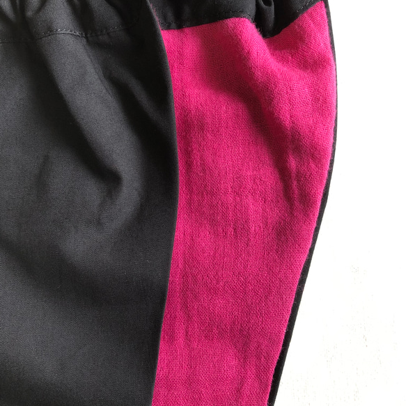 ふんどしパンツ 日本製 コットン 天然素材 腰痛 低体温 冷え性 ブラック マゼンタ 洗濯機OK シンプル ミニマル 5枚目の画像