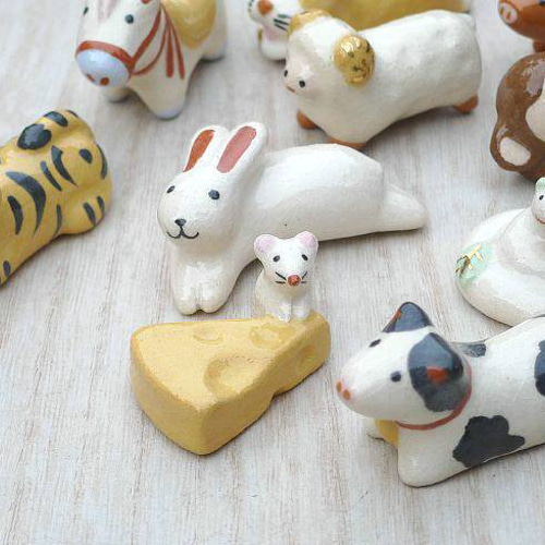 干支 12個 箸置き フェリシモ sen 干支の箸置き／24種類【波佐見焼