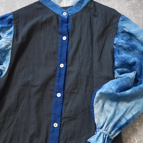 泡泡袖喇叭連衣裙 / Mikawa Textile 第6張的照片