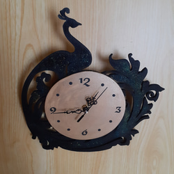 木工　Peacock壁掛け時計(送料無料) 3枚目の画像