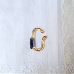 -  ear cuff  -  hook（ gold アイオライト　スライス）no.1794 4枚目の画像