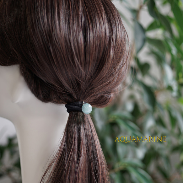 海藍寶石單丸子髮帶 ~ Mariella 第3張的照片
