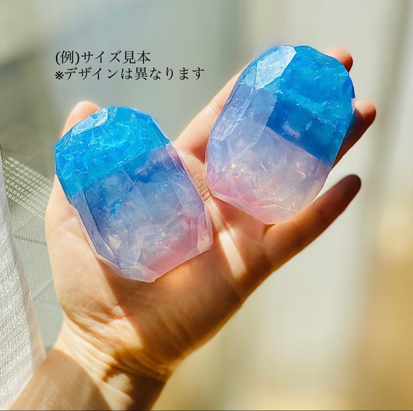 宝石石鹸&ミニブーケセット【pink × crystal】 4枚目の画像