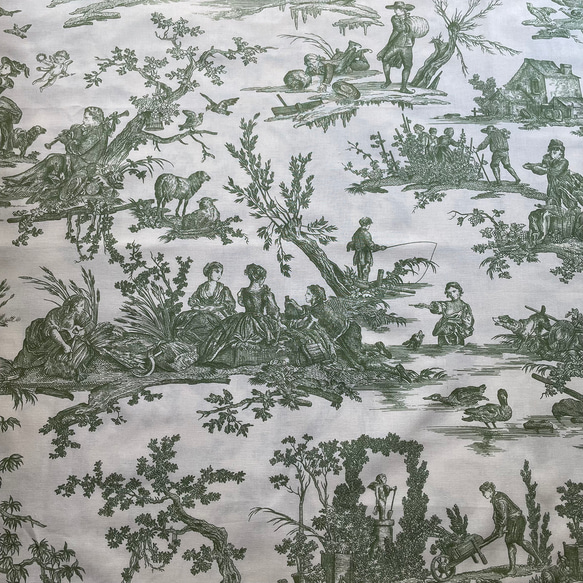 Toile de Jouy/トワルドジュイ/Delices des Quatre Saisons/Vert d'eau 1枚目の画像