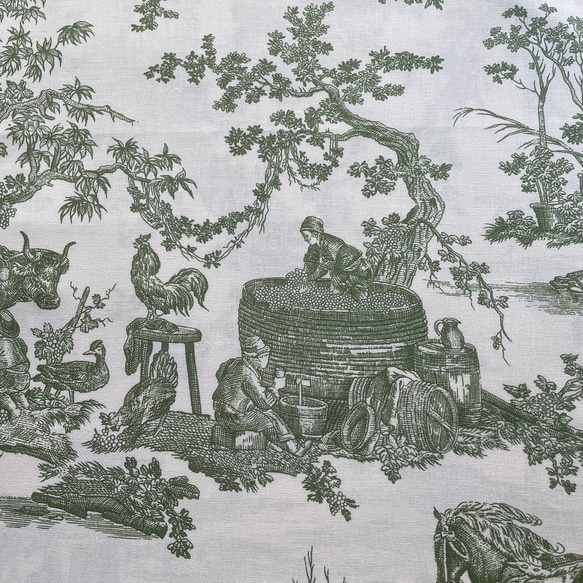 Toile de Jouy/トワルドジュイ/Delices des Quatre Saisons/Vert d'eau 4枚目の画像