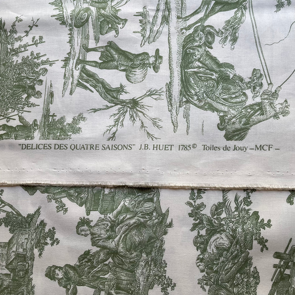 Toile de Jouy/トワルドジュイ/Delices des Quatre Saisons/Vert d'eau 5枚目の画像