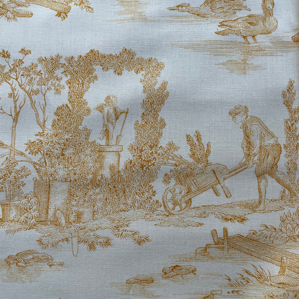 Toile de Jouy/トワルドジュイ/Delices des Quatre Saisons/jaune d'Or 4枚目の画像