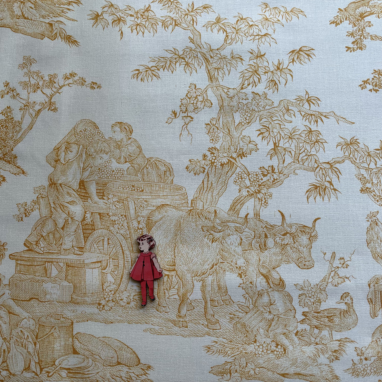 Toile de Jouy/トワルドジュイ/Delices des Quatre Saisons/jaune d'Or