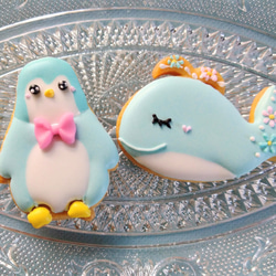 Creema限定『夏のクッキー缶』選べる!クジラとペンギンのアイス屋さん※白砂糖不使用身体に優しいアイシングクッキー 7枚目の画像