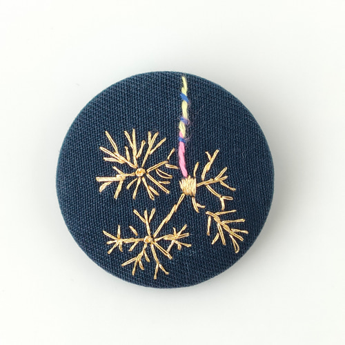 専用】ハンドメイド 刺繍ブローチ ヘアゴム