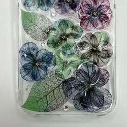 紫陽花のスマホケース　ステンドグラス風コスパ最高 iPhone ケース 2枚目の画像