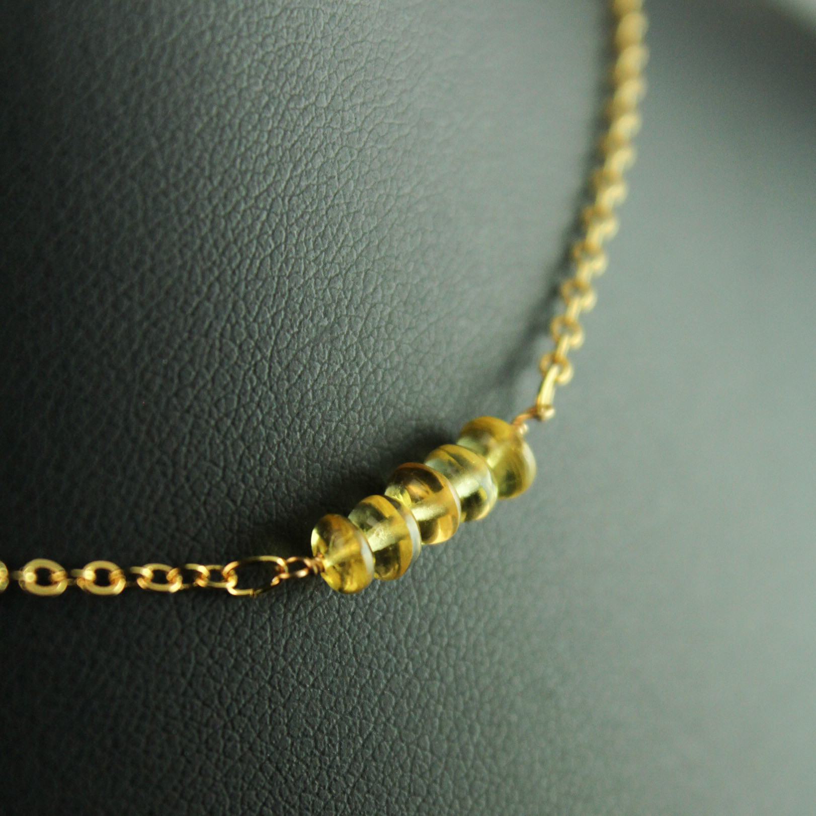 【★最高品質★】宝石質 ヘリオドール（ゴールデンベリル）ネックレス