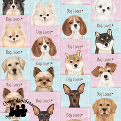 【 柴犬 水彩画風 毛色2色 】　タオルハンカチ　ピンク＆ブルー2枚セット　犬　うちの子　プレゼント 9枚目の画像