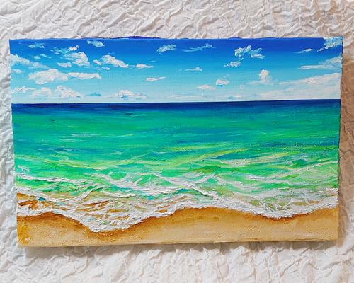 海の世界④】アクリル画 M10 もったいなく 風景画 絵画 動物画 海の世界④】アクリル画 M10 もったいなく 風景画 絵画 動物画