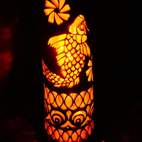 竹灯り 〜滝登り〜 竹灯籠 孟宗竹 スタンドライト・テーブルランプ