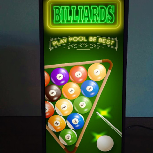 ビリヤード プールバー ハスラー ゲーム ナインボール ミニチュア