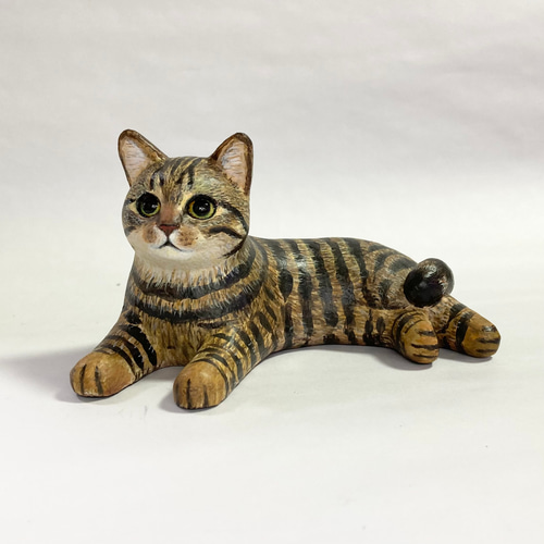 キジトラ猫の置物 招き猫 猫ハウス 通販 14349035｜Creema(クリーマ)