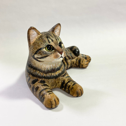 キジトラ猫の置物 招き猫 猫ハウス 通販 14349035｜Creema(クリーマ