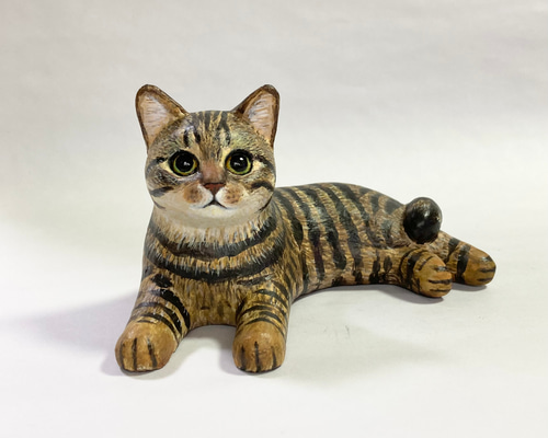 キジトラ猫の置物 招き猫 猫ハウス 通販 14349035｜Creema(クリーマ)