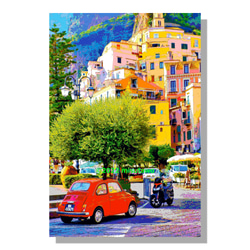 【アートポスター】イタリア アマルフィの街角（作品No.388） 5枚目の画像