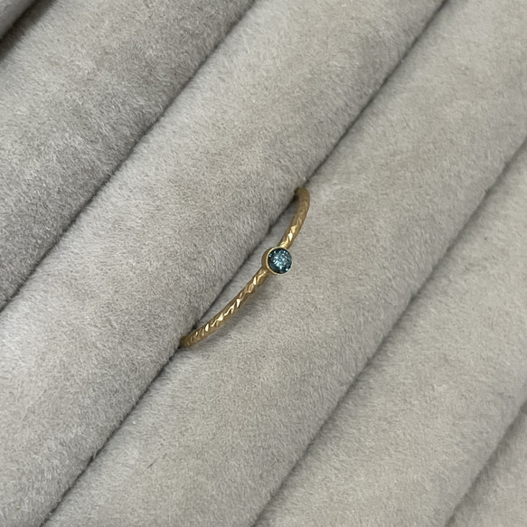 Ocean Blue ring … Blue Diamond   14kgf 8枚目の画像