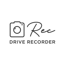 【車用】REC  カッティングステッカー │ ドライブレコーダー録画中 白黒２色展開 4枚目の画像