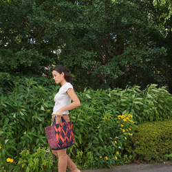 チェック＆ステッチ セルビッチトート 4枚目の画像