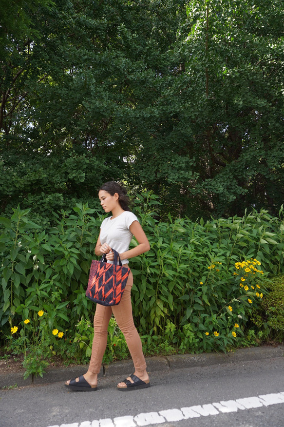 チェック＆ステッチ セルビッチトート 5枚目の画像