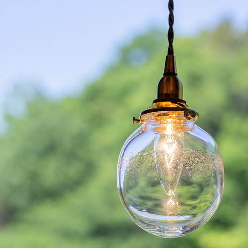 吹きガラスペンダントライト（泡タイプ）P-0017 宙吹き照明 シーリング