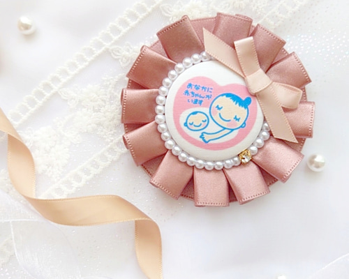 ♡両面仕様可♡ くすみカラーのマタニティロゼット ホーズグレイ