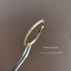 【14kgf】ラインストーンWリングEarCuff 7枚目の画像