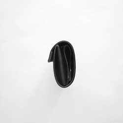 ミニ財布 本革 イタリアンレザー 小さい財布 ミニウォレット 日本製 ブラック 黒 [MOLVAR] 2枚目の画像