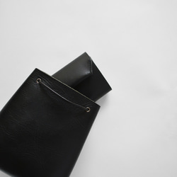 ミニ財布 本革 イタリアンレザー 小さい財布 ミニウォレット 日本製 ブラック 黒 [MOLVAR] 12枚目の画像